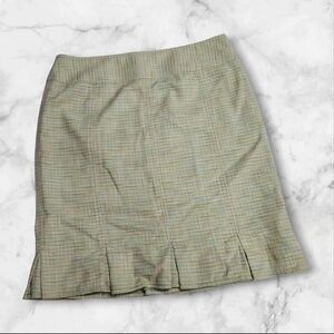 Vintage Y2K Nanette Lepore Midi Skirt Tweee Green Blue Coquette Feminine Size 8